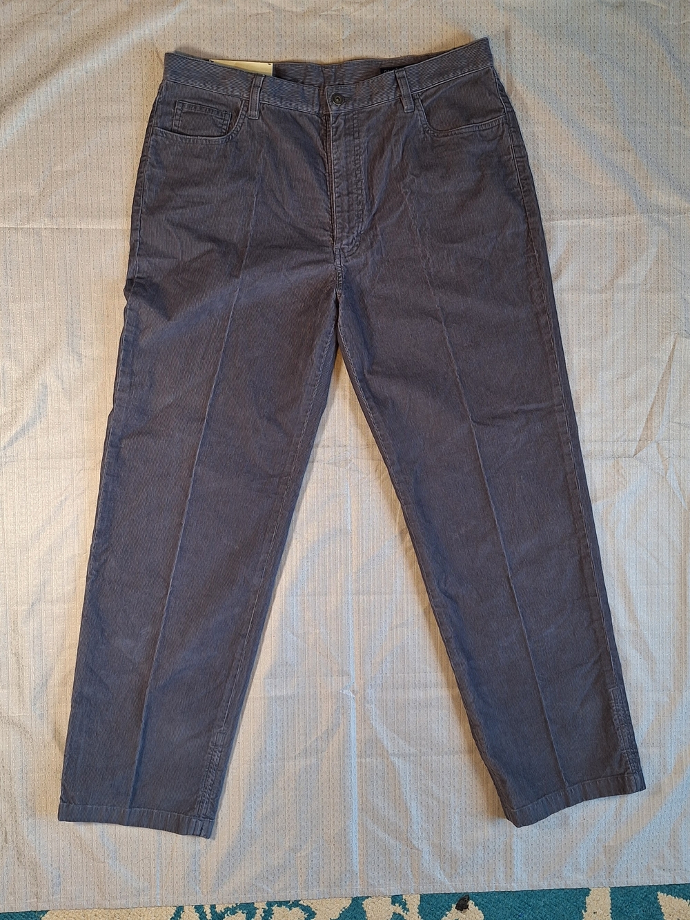 *NWT* Daniel Cremieux Men's Corduroy Pants in Slate Blue Size 36x32 Brand New